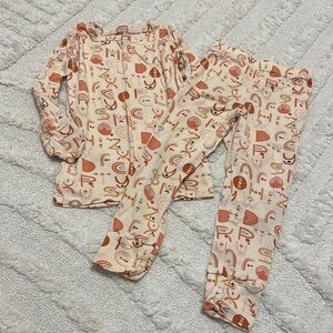 Children's Rainbow Print Pajama Set- Posh Peanut Bamboo